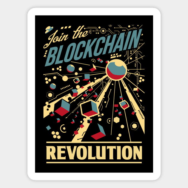 Join the Blockchain Revolution Magnet by artlahdesigns